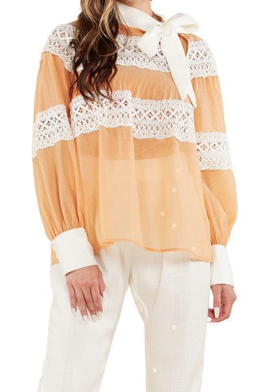 TWO PIECE CROCHET DETAIL PANT SET - PRIVILEGE 