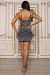 RHINESTONE SLEEVELESS BODYCON MINI DRESS - PRIVILEGE 