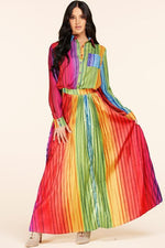 RAINBOW 2PC MAXI SKIRT SET - PRIVILEGE 