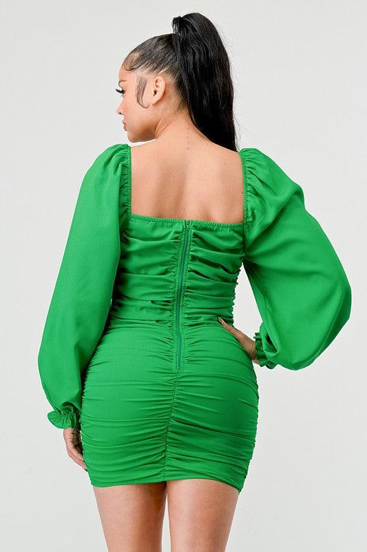 DRAWSTRING MINI DRESS - PRIVILEGE 