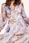 RENAISSANCE PRINT MAXI DRESS - PRIVILEGE 