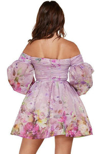 FLORAL PRINT MINI DRESS - PRIVILEGE 