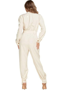 CREAM JUMPSUIT - PRIVILEGE 