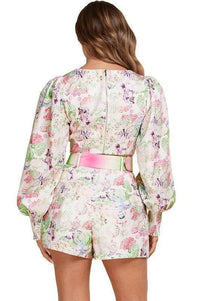 VINTAGE FLORAL PRINT SHORT SET - PRIVILEGE 