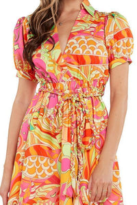 PRINTED MAXI DRESS - PRIVILEGE 