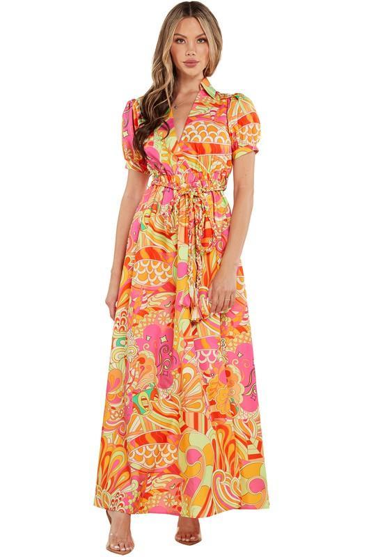 PRINTED MAXI DRESS - PRIVILEGE 