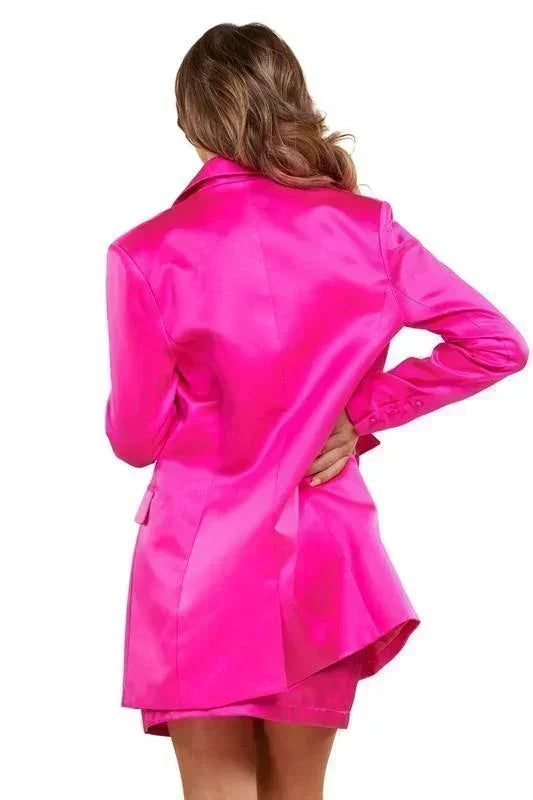NEON PINK BRA LETTE 3PC SKIRT SET - PRIVILEGE 