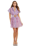 LAVENDER CROCHET DETAIL MINI DRESS - PRIVILEGE 