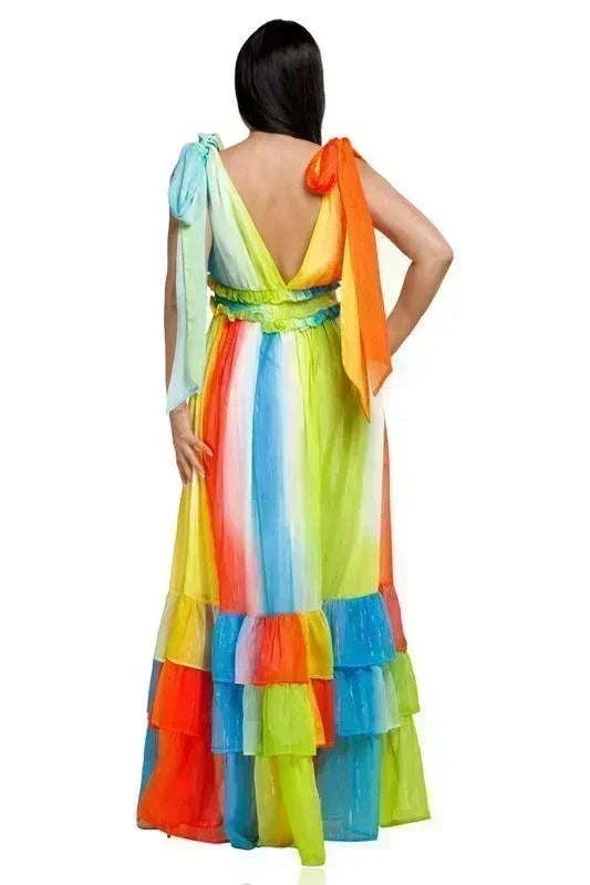 RAINBOW MAXI DRESS - PRIVILEGE 