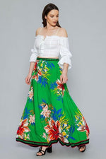 Maxi skirt floral print - PRIVILEGE 