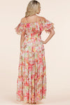 OFF SHOULDER SHORT SLEEVE RUFFLE DRESS - PRIVILEGE 