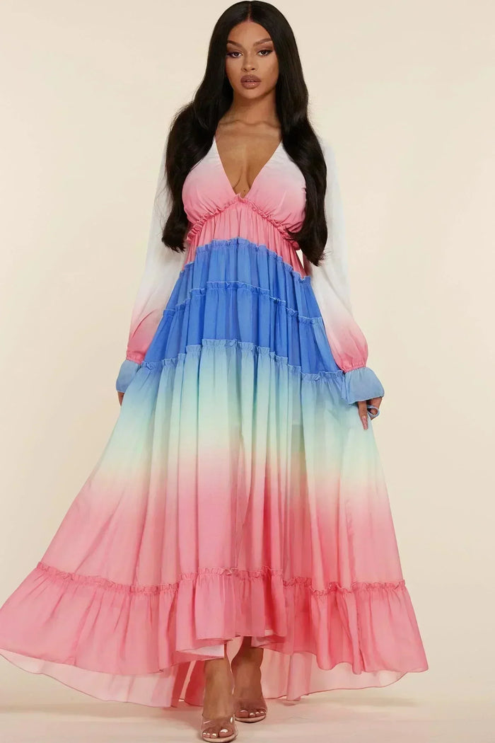 OMBRE MAXI DRESS - PRIVILEGE 