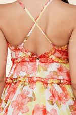 YELLOW CORAL MAXI DRESS - PRIVILEGE 