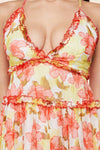 YELLOW CORAL MAXI DRESS - PRIVILEGE 