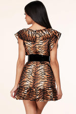 TIGER PRINT MINI DRESSES - PRIVILEGE 