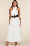 WHITE HALTER DRESS - PRIVILEGE 