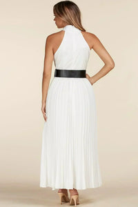 WHITE HALTER DRESS - PRIVILEGE 