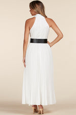 WHITE HALTER DRESS - PRIVILEGE 