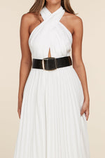 WHITE HALTER DRESS - PRIVILEGE 