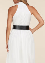 WHITE HALTER DRESS - PRIVILEGE 
