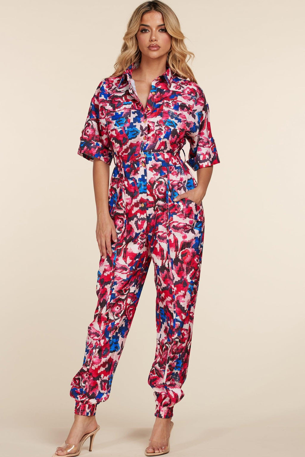 FLORAL JUMPSUIT - PRIVILEGE 