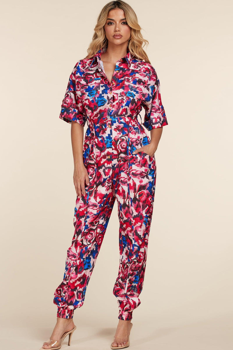 FLORAL JUMPSUIT - PRIVILEGE 