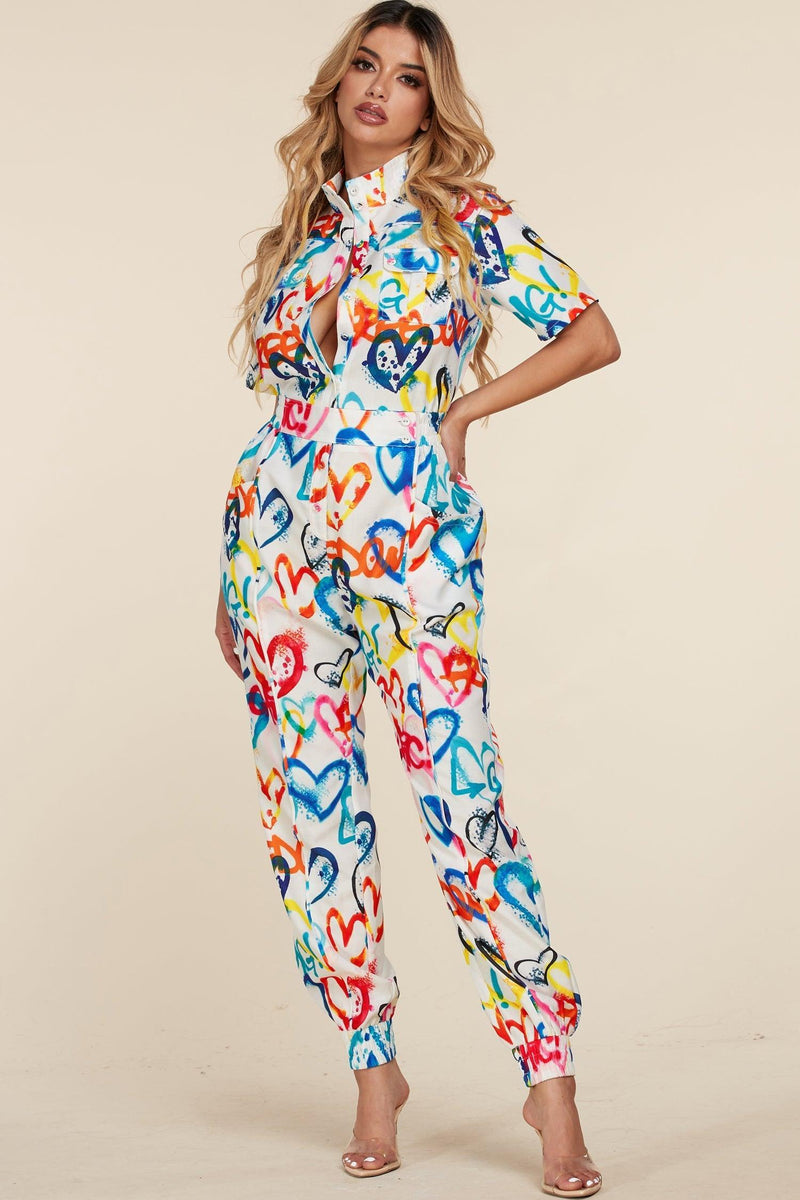 HEARTS JUMPSUIT - PRIVILEGE 