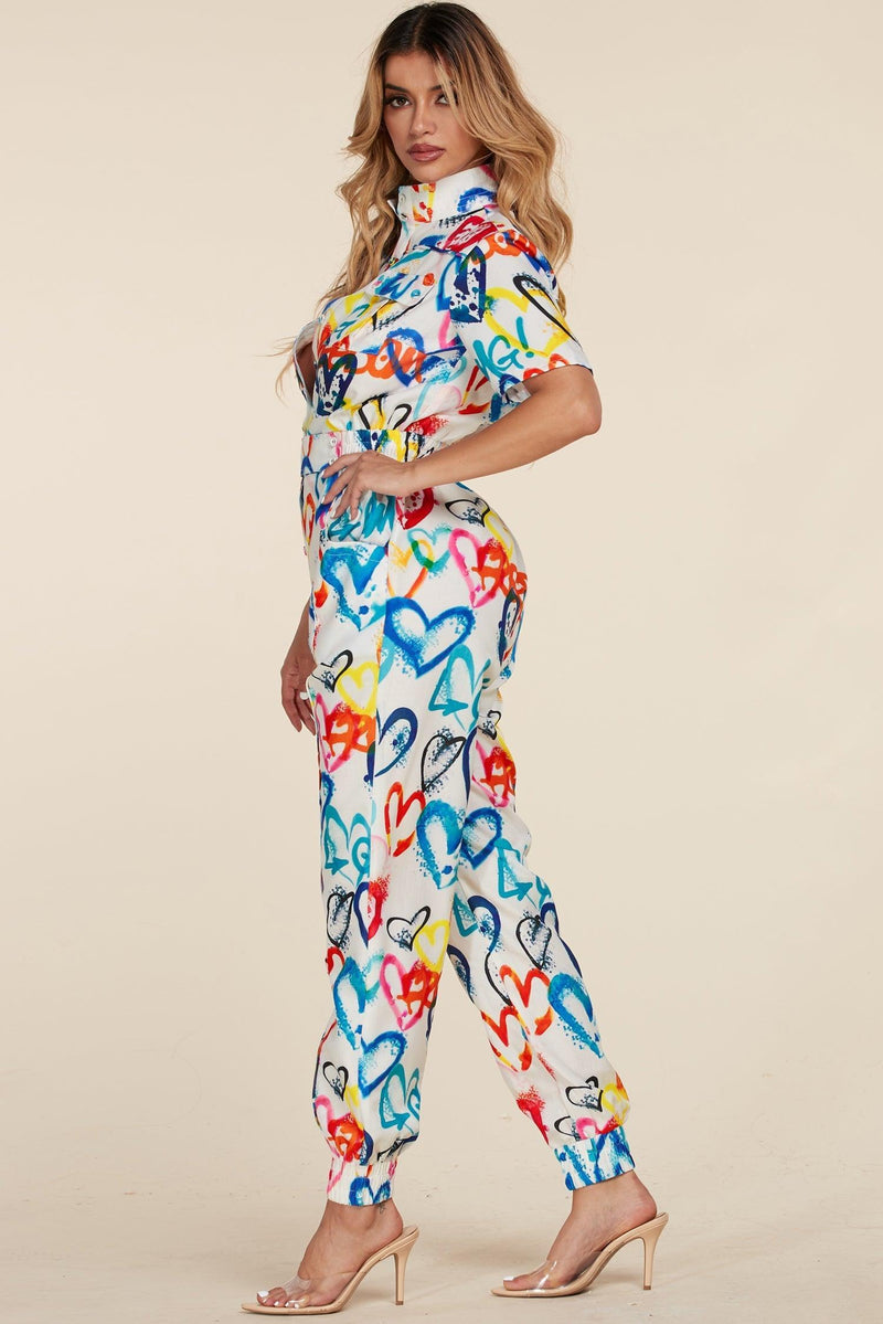 HEARTS JUMPSUIT - PRIVILEGE 