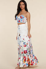 TWO PIECE FLORAL SKIRT SET - PRIVILEGE 