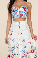 TWO PIECE FLORAL SKIRT SET - PRIVILEGE 
