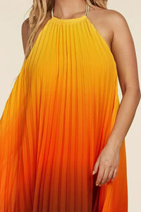 OMBRE PLEATED MAXI DRESS - PRIVILEGE 
