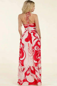 This pink and coral maxi dress - PRIVILEGE 
