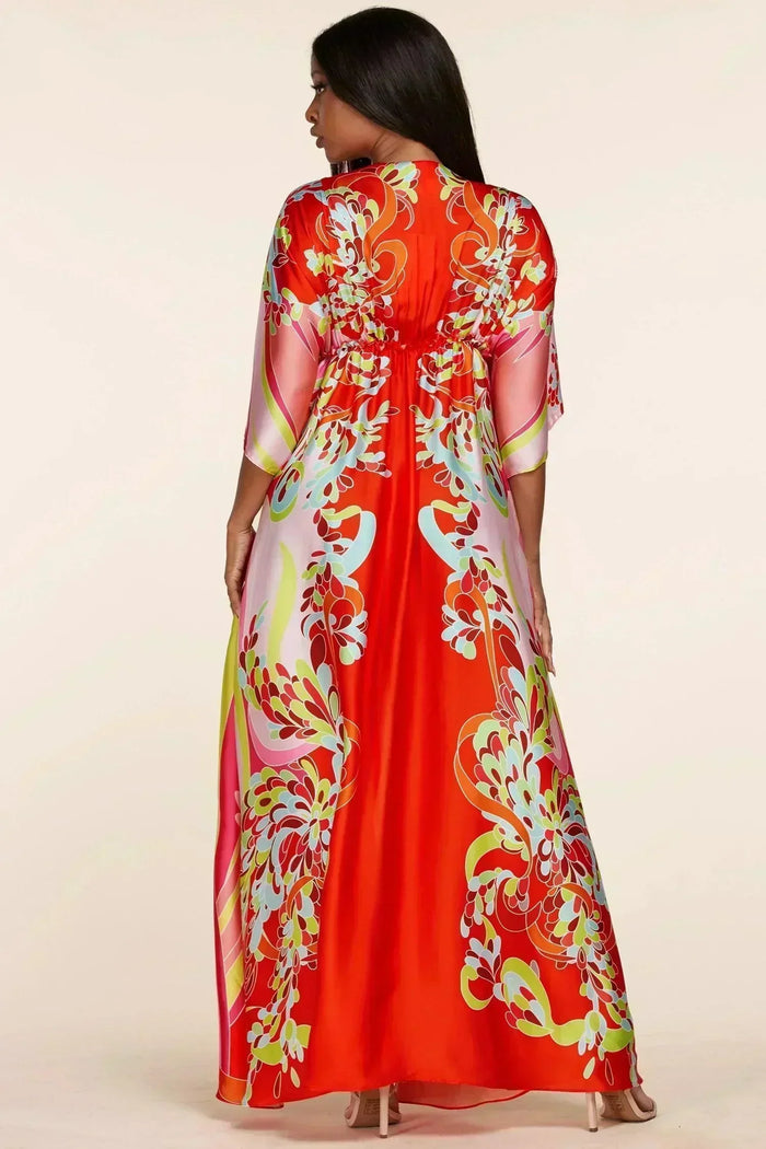 VIBRANT FLOWY MAXI DRESS - PRIVILEGE 