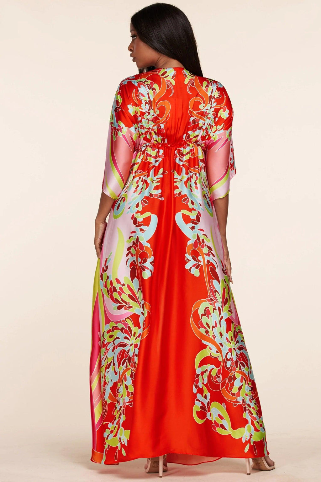 VIBRANT FLOWY MAXI DRESS - PRIVILEGE 