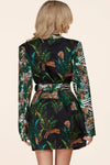 Exotic tiger print blazer dress - PRIVILEGE 