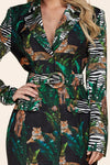 Exotic tiger print blazer dress - PRIVILEGE 