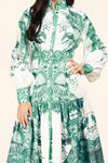 SAGE FLORAL PRINT MAXI DRESS - PRIVILEGE 