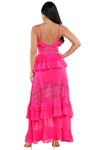 CROCHET FUSHIA MAXI DRESS - PRIVILEGE 