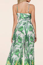 Tropical leaf print jumpsuit - PRIVILEGE 
