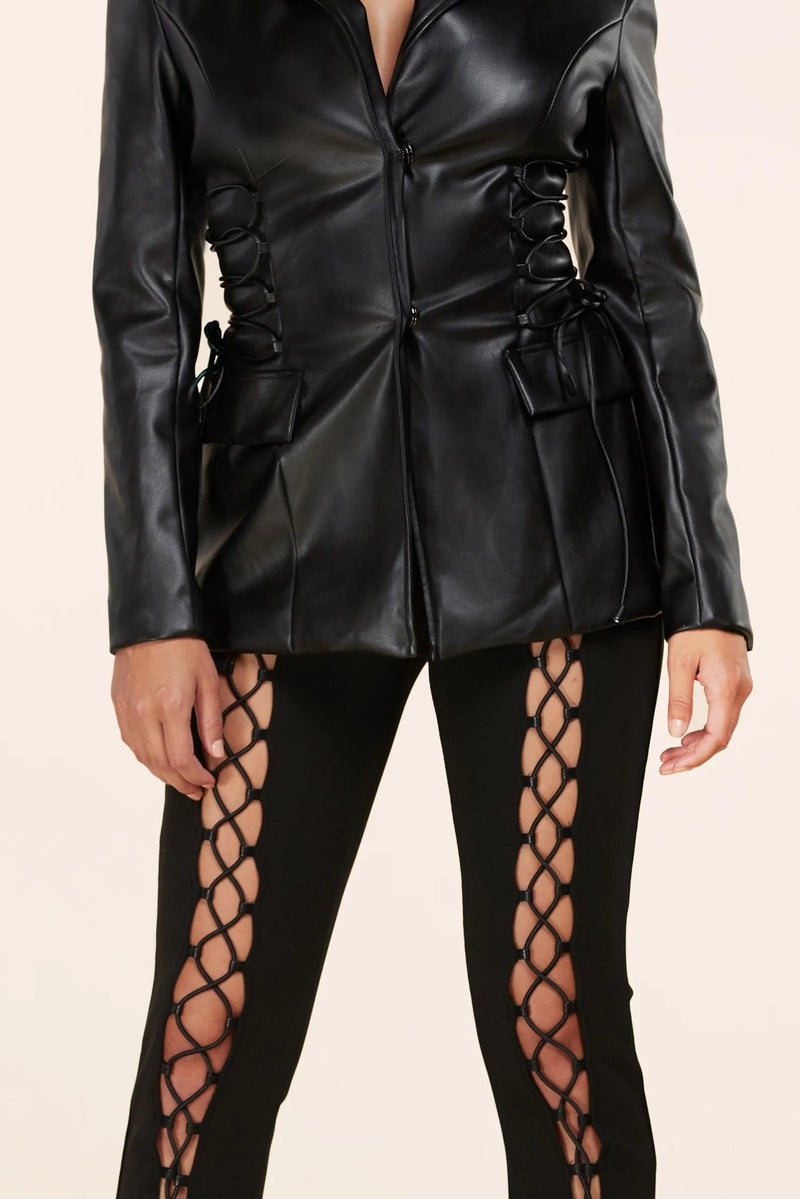 black-on-black two-piece set - PRIVILEGE 